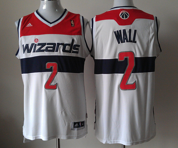  NBA Washington Wizards 2 John Wall New Revolution 30 Swingman Road White Jersey