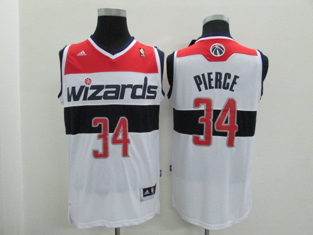  NBA Washington Wizards 34 Paul Pierce New Revolution 30 Swingman Road White Jersey