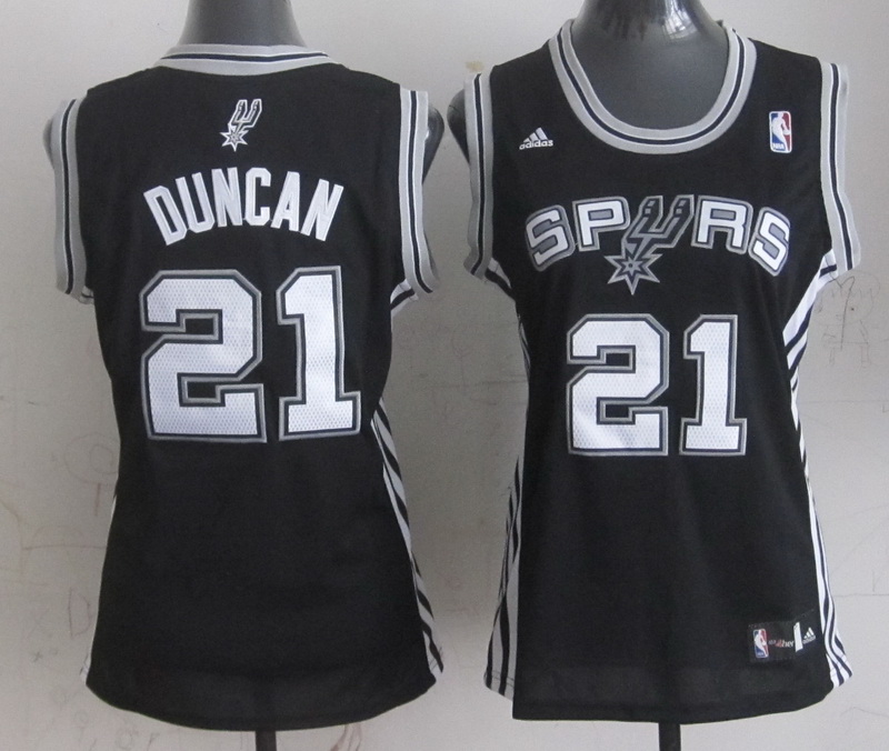  NBA Women San Antonio Spurs 21 Tim Duncan New Revolution 30 Swingman Black Jersey