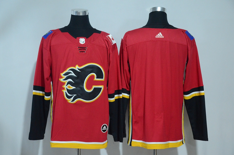  NHL Calgary Flames Blank Red Ice Hockey Jerseys