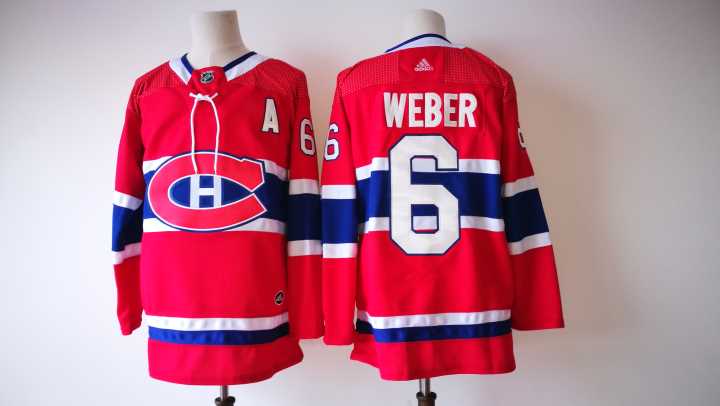  NHL Montreal Canadiens 6 Shea Weber Red Ice Hockey Jerseys