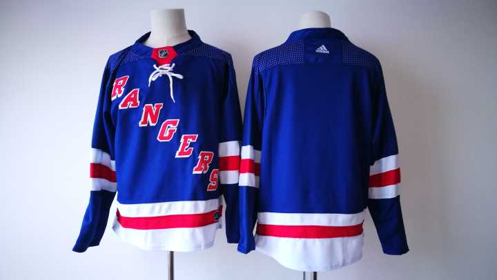  NHL New York Rangers Blank Blue Ice Hockey Jerseys