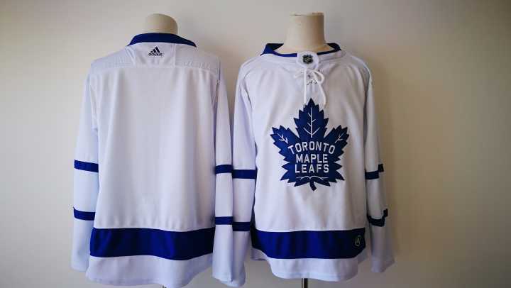  NHL Toronto Maple Leafs Blank White Ice Hockey Jerseys