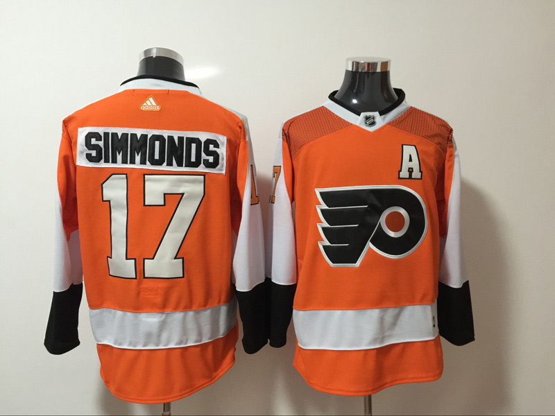  Philadelphia Flyers #17 Wayne Simmonds Orange Authentic Stitched NHL Jersey