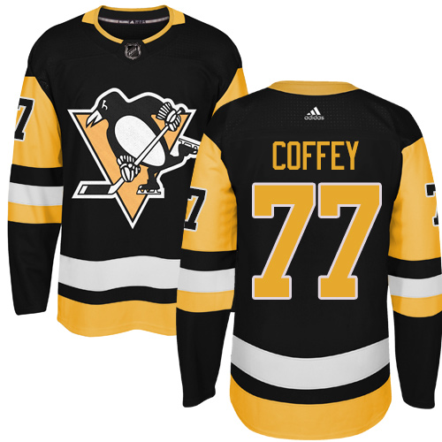  Pittsburgh Penguins #77 Paul Coffey Black Alternate Authentic Stitched NHL Jersey