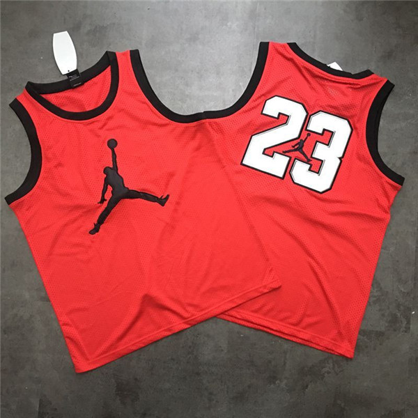 Air Jordan #23 Red Mesh Basketball Jersey