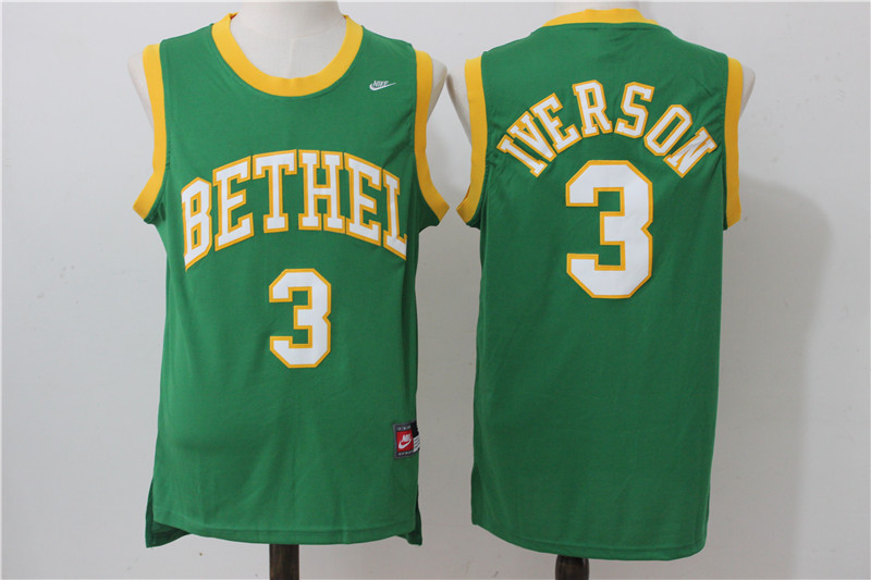 Allen Iverson Bethel High School Geen Jersey