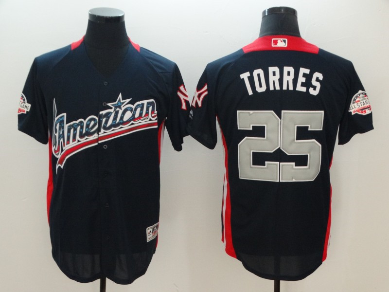 American League 25 Gleyber Torres Navy 2018 MLB All Star Game Home Run Derby Jersey