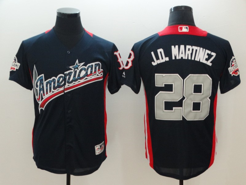 American League 28 J.D. Martinez Navy 2018 MLB All Star Game Home Run Derby Jersey