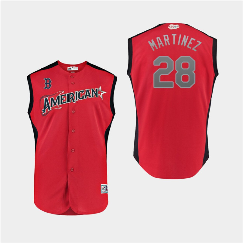 American League 28 J.D. Martinez Red Youth 2019 MLB All Star Game Player Jersey