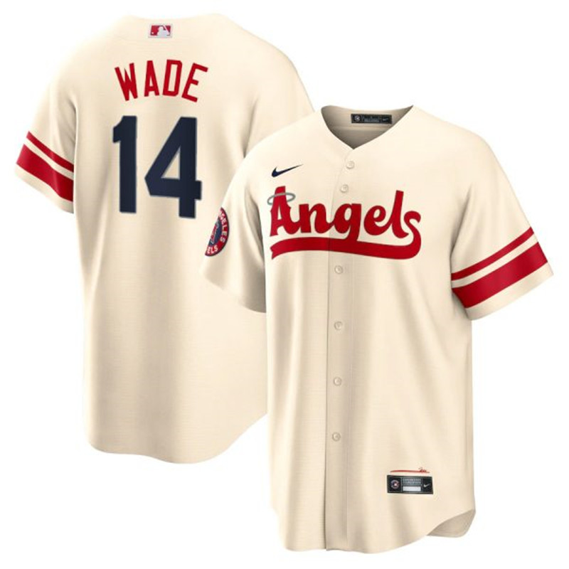 Angels 14 Tyler Wade Cream 2022 City Connect Cool Base Jersey