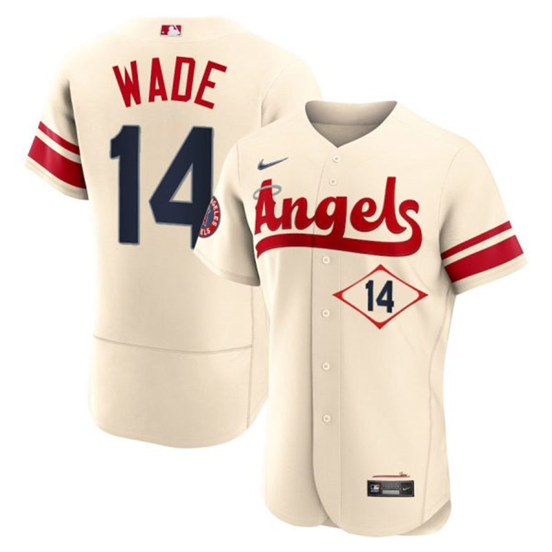 Angels 14 Tyler Wade Cream 2022 City Connect Flexbase Jersey