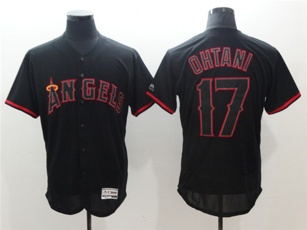 Angels 17 Shohei Ohtani Black Flexbase Jersey