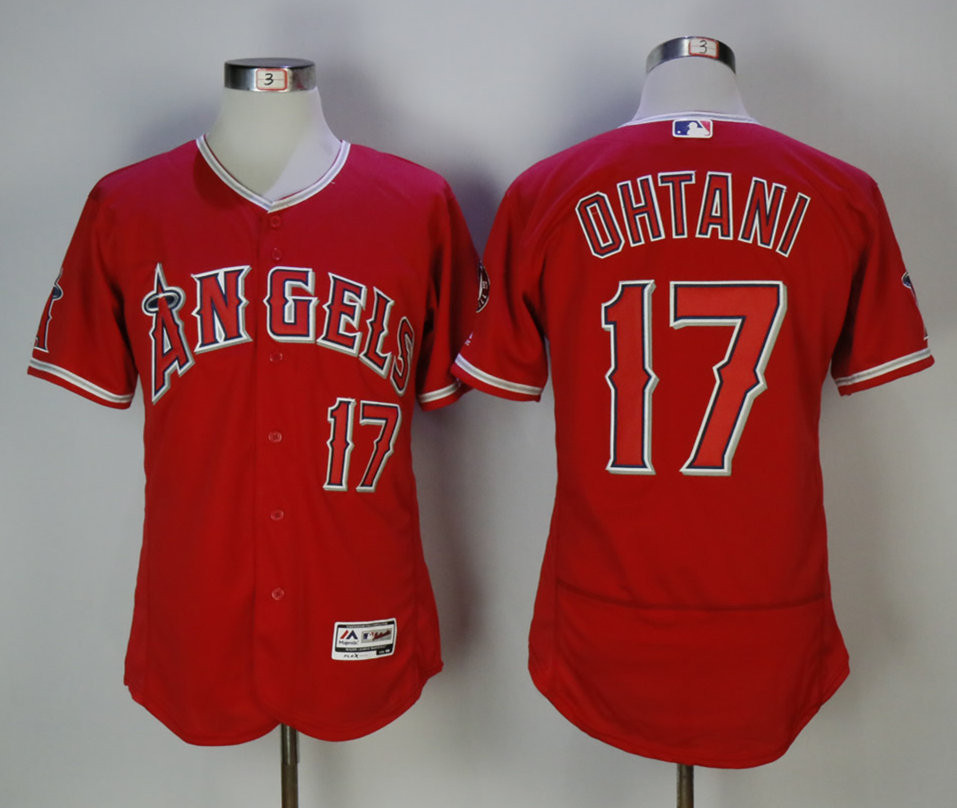 Angels 17 Shohei Ohtani Red Flexbase Jersey