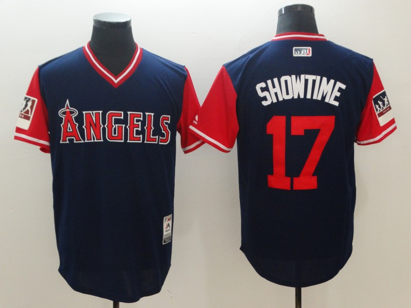 Angels 17 Shohei Ohtani Showtime Navy 2018 Players' Weekend Authentic Team Jersey