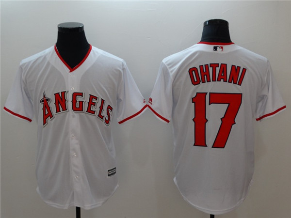 Angels 17 Shohei Ohtani White Cool Base Jersey