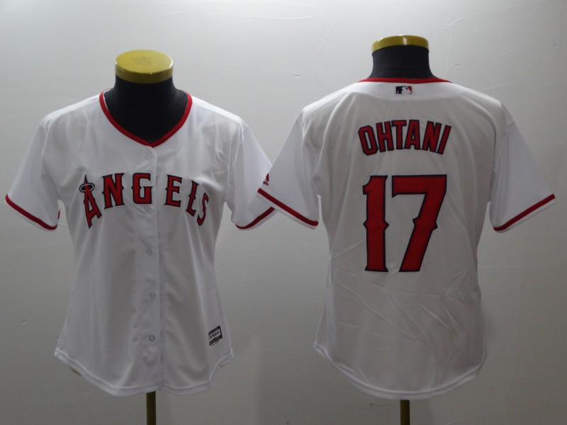 Angels 17 Shohei Ohtani White Women Cool Base Jersey