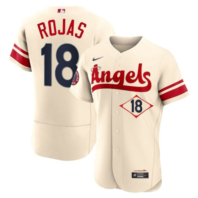 Angels 18 Jose Rojas Cream 2022 City Connect Flexbase Jersey
