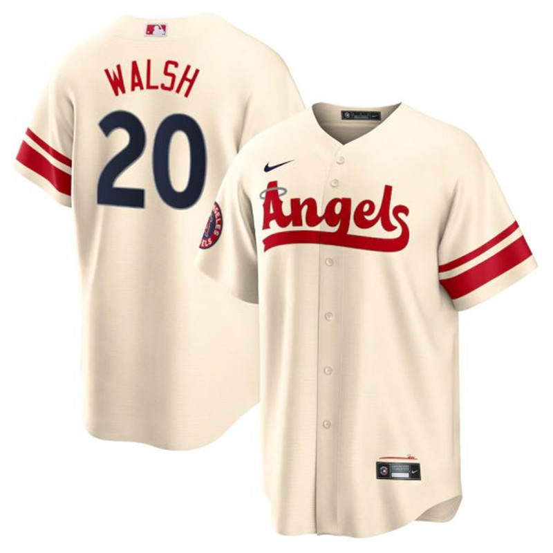 Angels 20 Jared Walsh Cream 2022 City Connect Cool Base Jersey