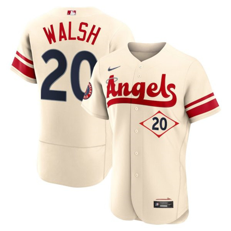 Angels 20 Jared Walsh Cream 2022 City Connect Flexbase Jersey