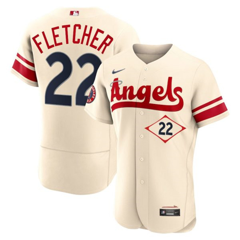 Angels 22 David Fletcher Cream 2022 City Connect Flexbase Jersey