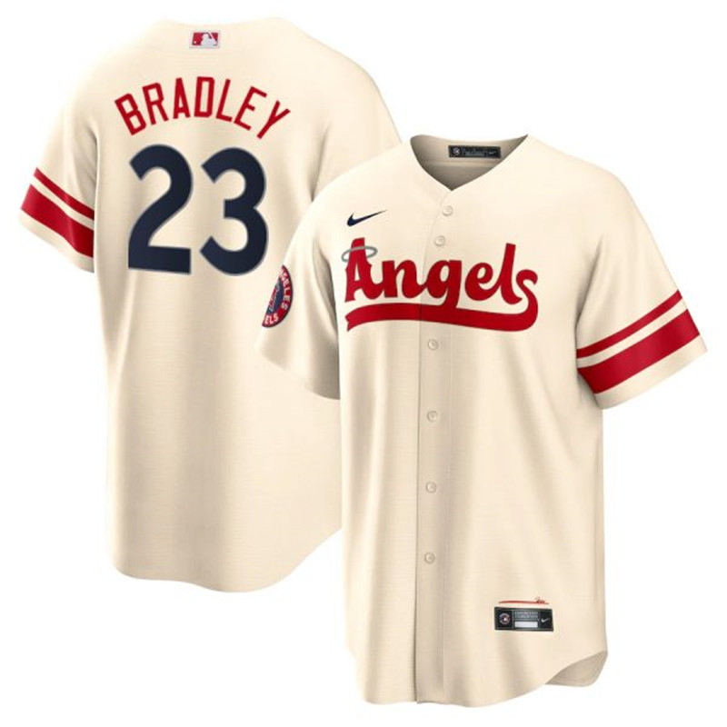 Angels 23 Archie Bradley Cream 2022 City Connect Cool Base Jersey