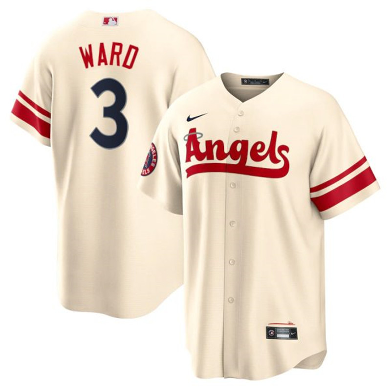 Angels 3 Taylor Ward Cream 2022 City Connect Cool Base Jersey