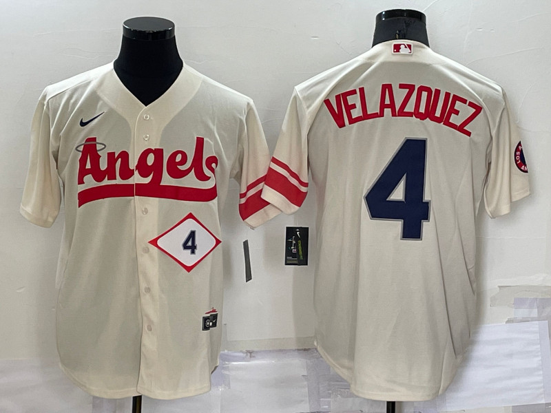 Angels 4 Andrew Velazquez Cream Nike 2022 City Connect Cool Base Jersey