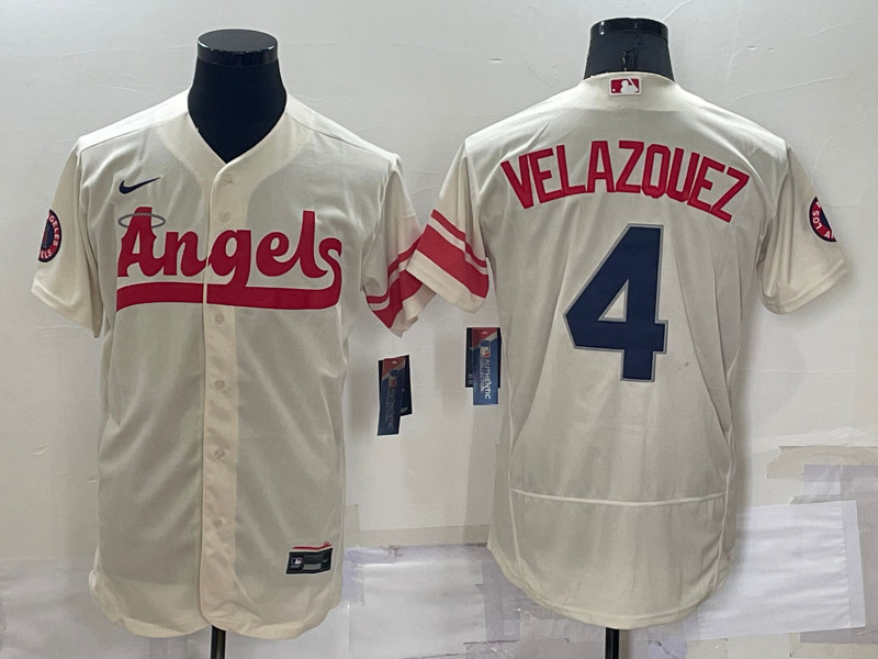 Angels 4 Andrew Velazquez Cream Nike 2022 City Connect Flexbase Jersey