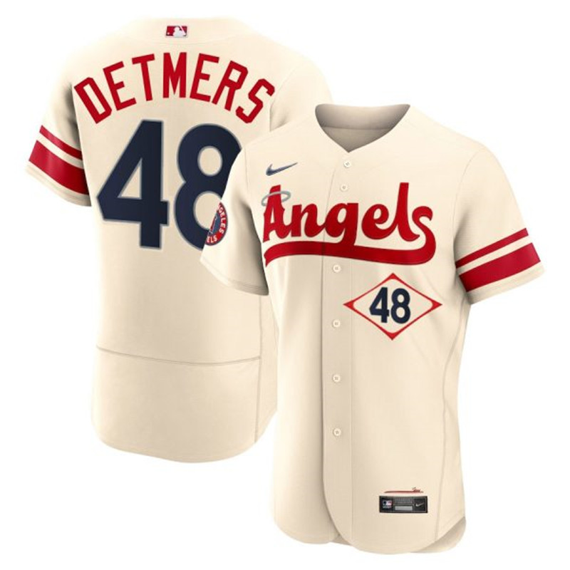 Angels 48 Reid Detmers Cream 2022 City Connect Flexbase Jersey