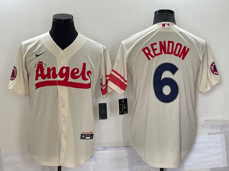 Angels 6 Anthony Rendon Cream Nike 2022 City Connect Cool Base Jersey