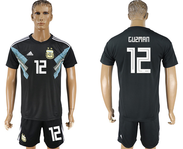 Argentina 12 GUZMAN Away 2018 FIFA World Cup Soccer Jersey