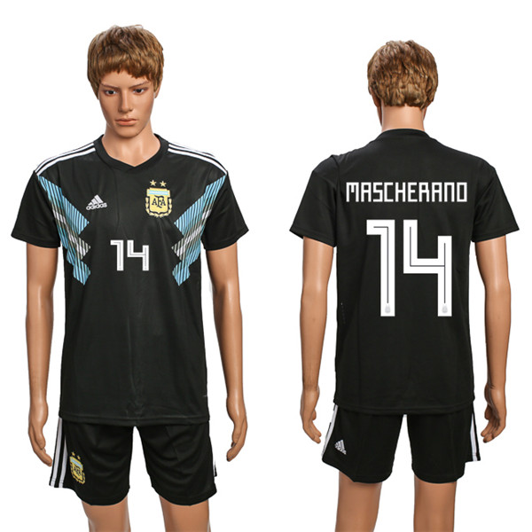 Argentina 14 MASCHERANO Away 2018 FIFA World Cup Soccer Jersey