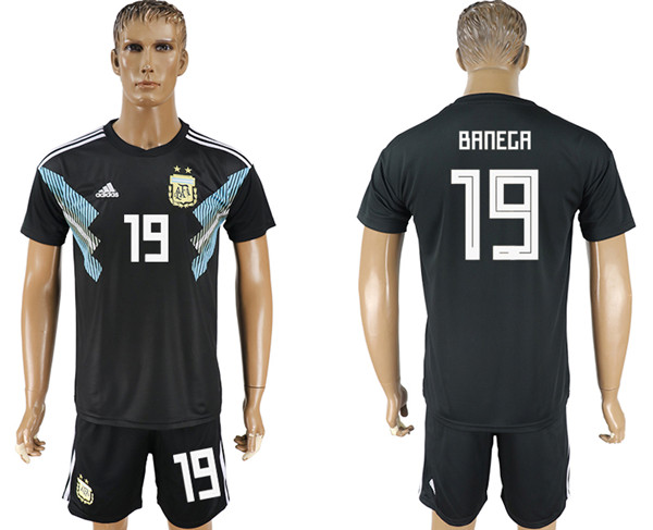 Argentina 19 BANEGA Away 2018 FIFA World Cup Soccer Jersey