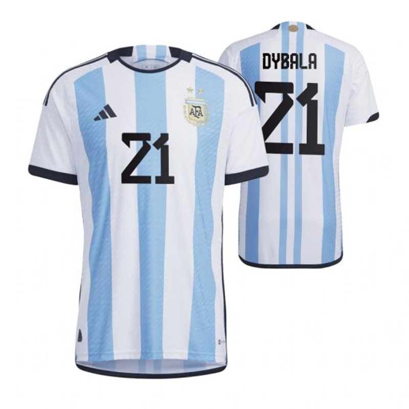 Argentina 21 DYBALA Home 2022 FIFA World Cup Thailand Soccer Jersey