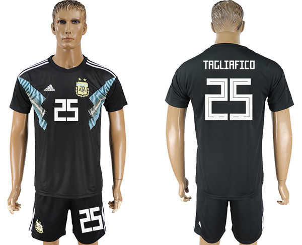 Argentina 25 TAGLIAFICO Away 2018 FIFA World Cup Soccer Jersey