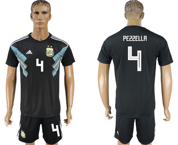 Argentina 4 PEZZELLA Away 2018 FIFA World Cup Soccer Jersey