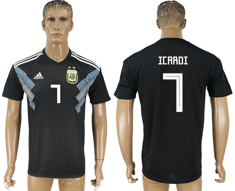 Argentina 7 ICARDI Away 2018 FIFA World Cup Thailand Soccer Jersey