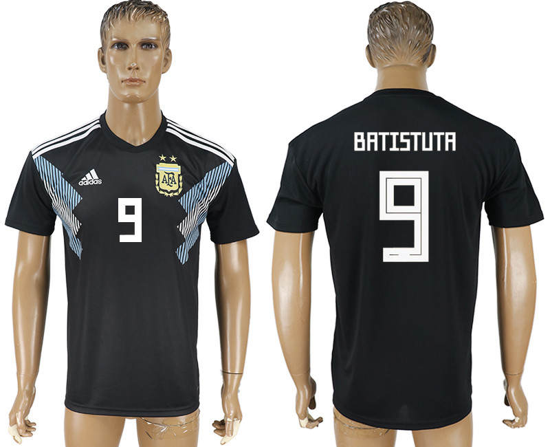 Argentina 9 BATISTUTA Away 2018 FIFA World Cup Thailand Soccer Jersey