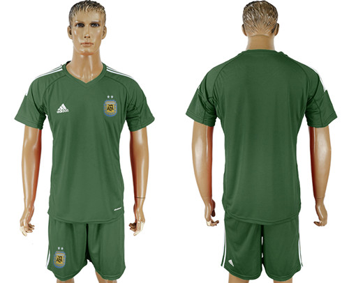 Argentina Army Green Goalkeeper 2018 FIFA World Cup Soccer Jersey