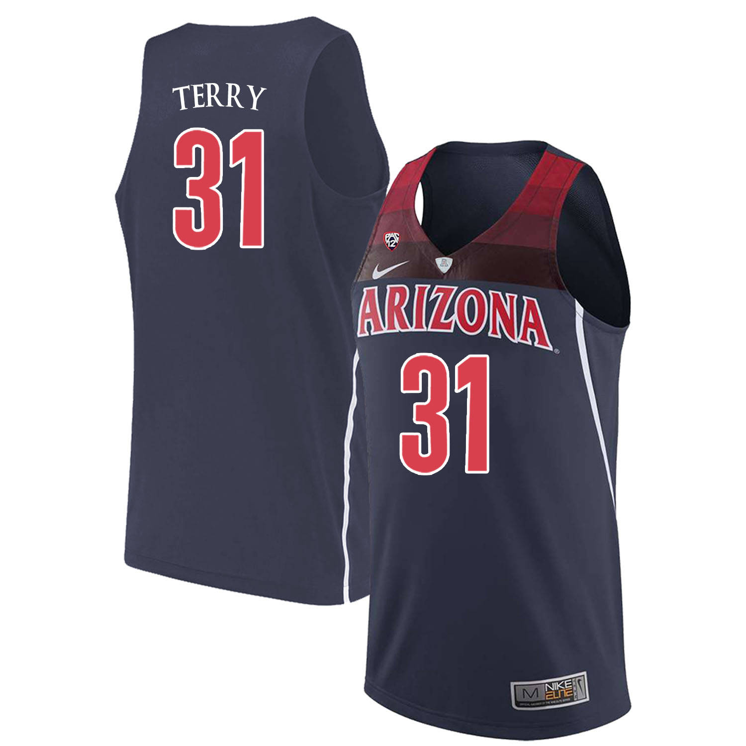 Arizona Wildcats 31 Jason Terry Navy College Basketball Jersey