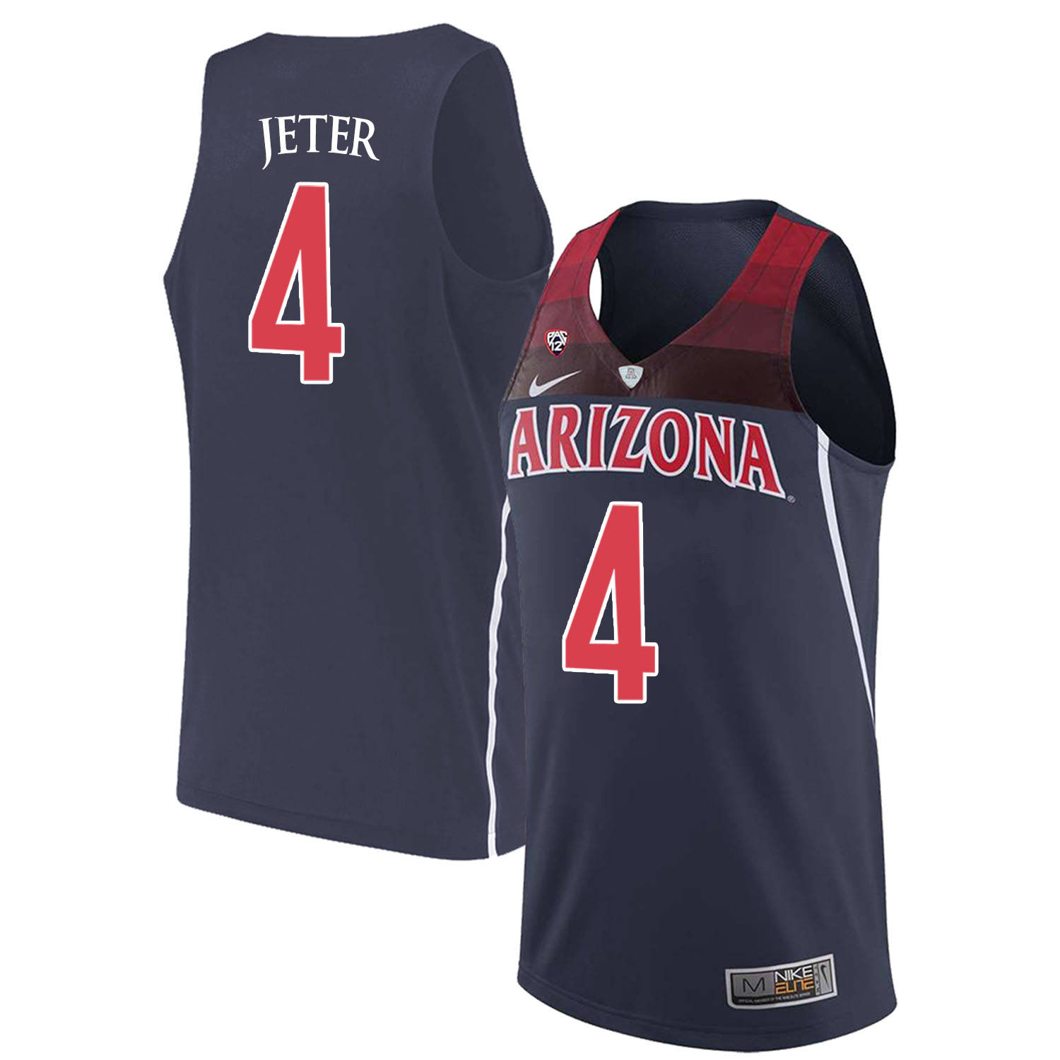 Arizona Wildcats 4 Chase Jeter Navy College Basketball Jersey