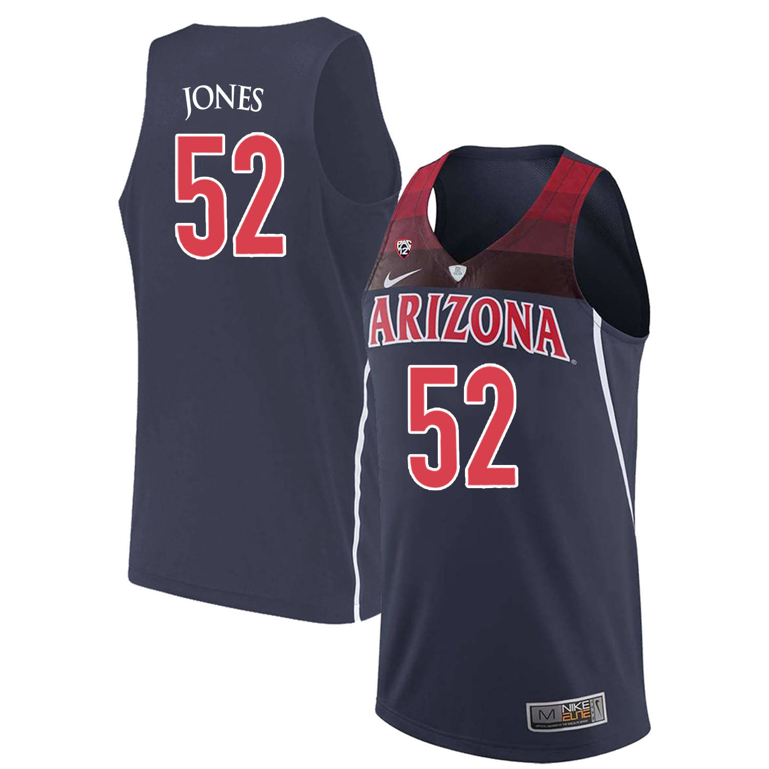 Arizona Wildcats 52 Kory Jones Navy College Basketball Jersey