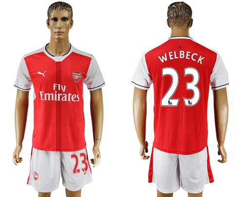 Arsenal 23 Welbeck Home Soccer Club Jersey