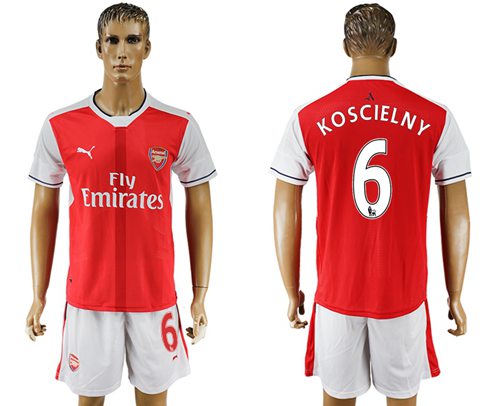 Arsenal 6 Koscielny Home Soccer Club Jersey