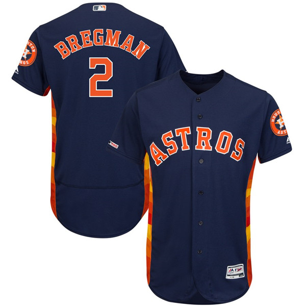 Astros 2 Alex Bregman Navy 150th Patch Flexbase Jersey