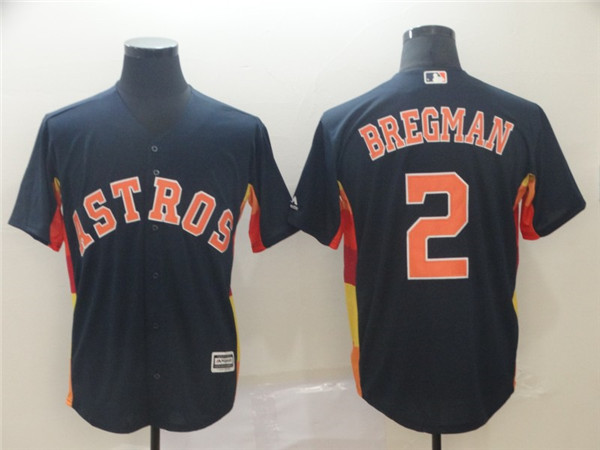 Astros 2 Alex Bregman Navy Cool Base Jersey