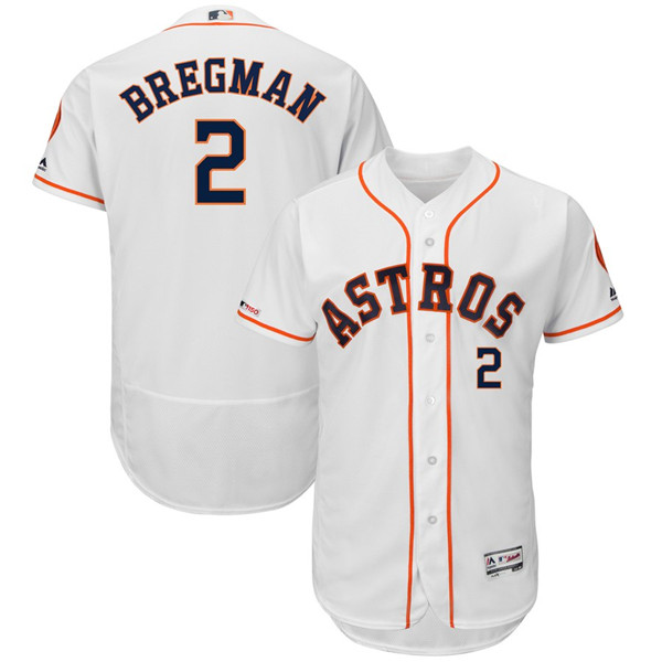 Astros 2 Alex Bregman White 150th Patch Flexbase Jersey