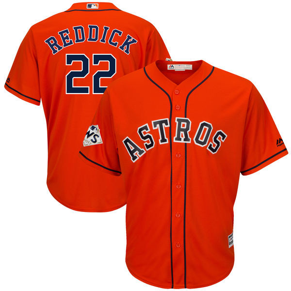 Astros 22 Josh Reddick Orange 2017 World Series Bound Cool Base Player Jersey