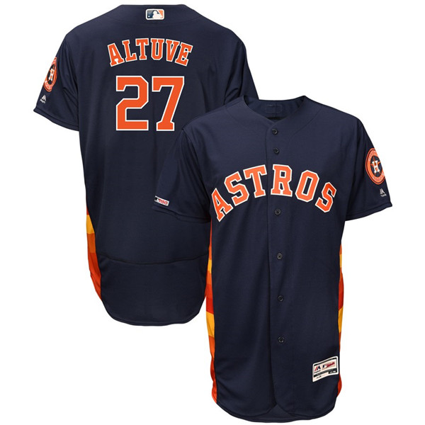 Astros 27 Jose Altuve Navy 150th Patch Flexbase Jersey